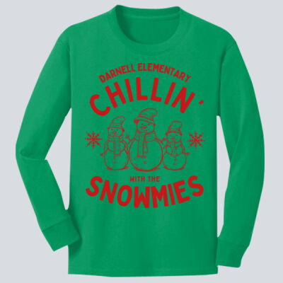 Youth Long Sleeve Shirt - Winter Holidays - Chillin' - Red Thumbnail