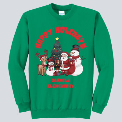 Adult Crewneck - Winter Holidays - Happy Holidays - Red Thumbnail