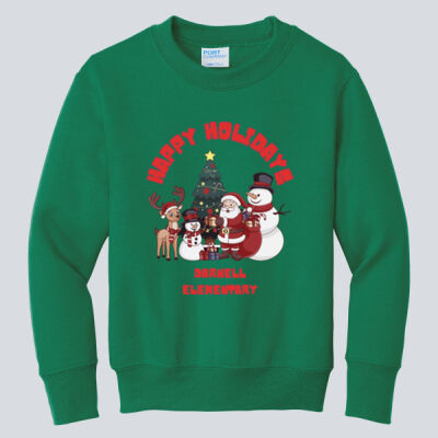 Youth Crewneck - Winter Holidays - Happy Holidays - Red Thumbnail
