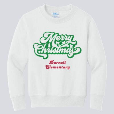 Youth Crewneck - Winter Holidays - Merry Christmas - Green & Red Thumbnail