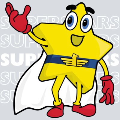 Star with Superstars Background - White Thumbnail