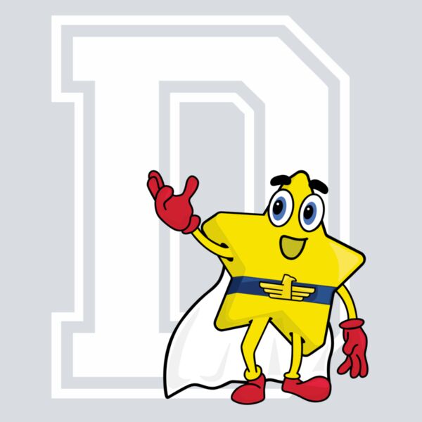 D with Star - White Thumbnail